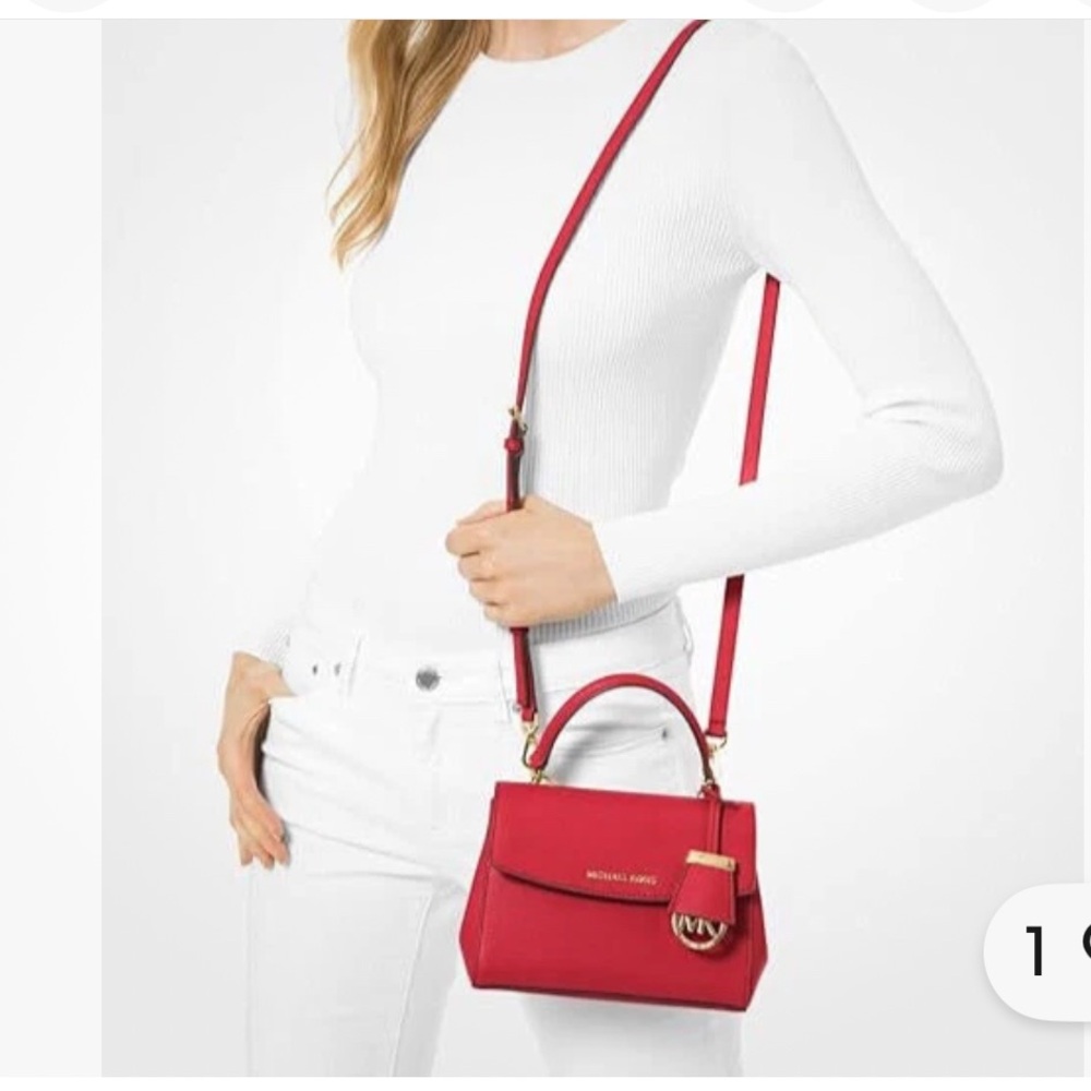 Michael Kors Crimson Saffiano Leather Crossbody Bag